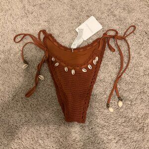 ZIMMERMANN ANDIE CROCHET BIKINI BOTTOM. Size: 1 AU (4-6 US).